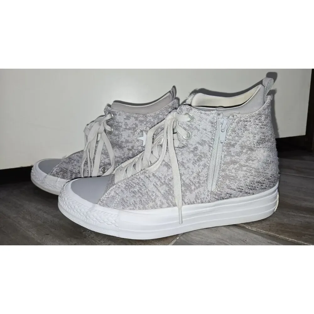 Converse Chuck Taylor All-Star Mid Selene Winter Knit Women's Shoes Size 8 Gray